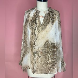Alfani snake print blouse